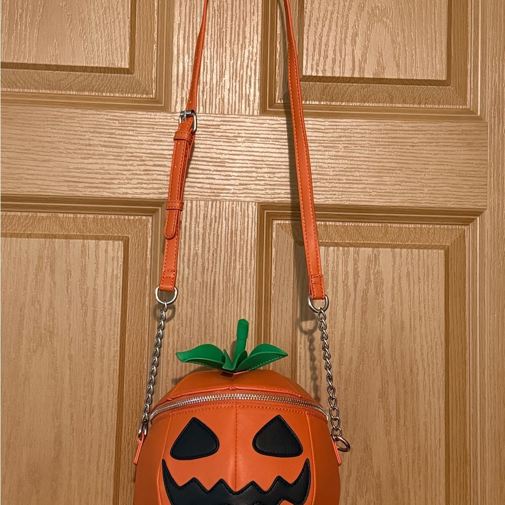 NWOT Pumpkin Design Orange Crossbody Bag